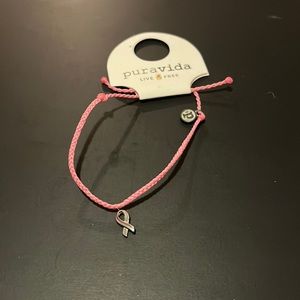 Pura Vida Breast Cancer Awareness Bracelet.